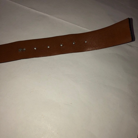 Michael Kors Signature Monogram Logo Belt Women’s Square Buckle Brown Authentic - Picture 8 of 12